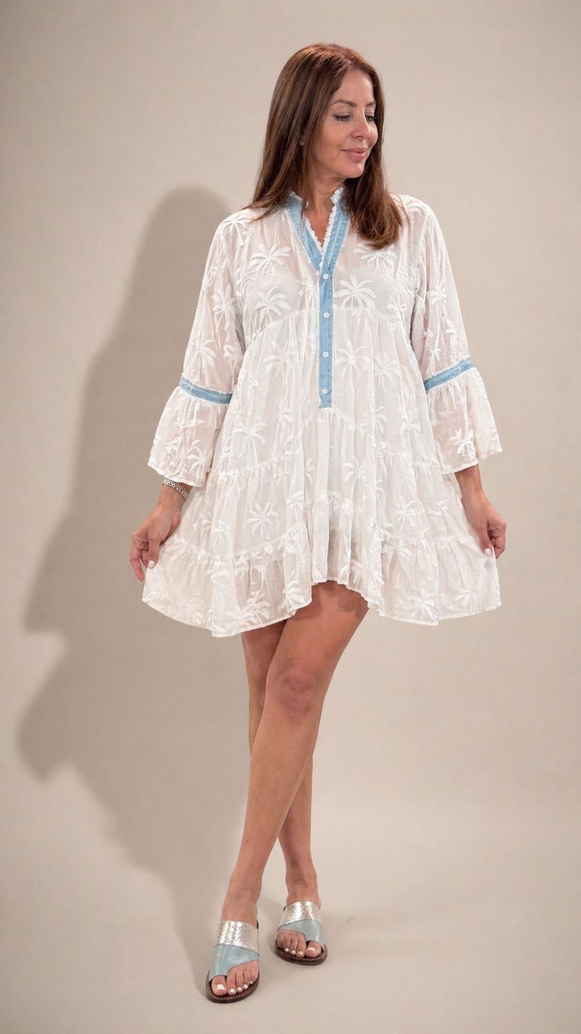 Embroidered Palm Tunic
