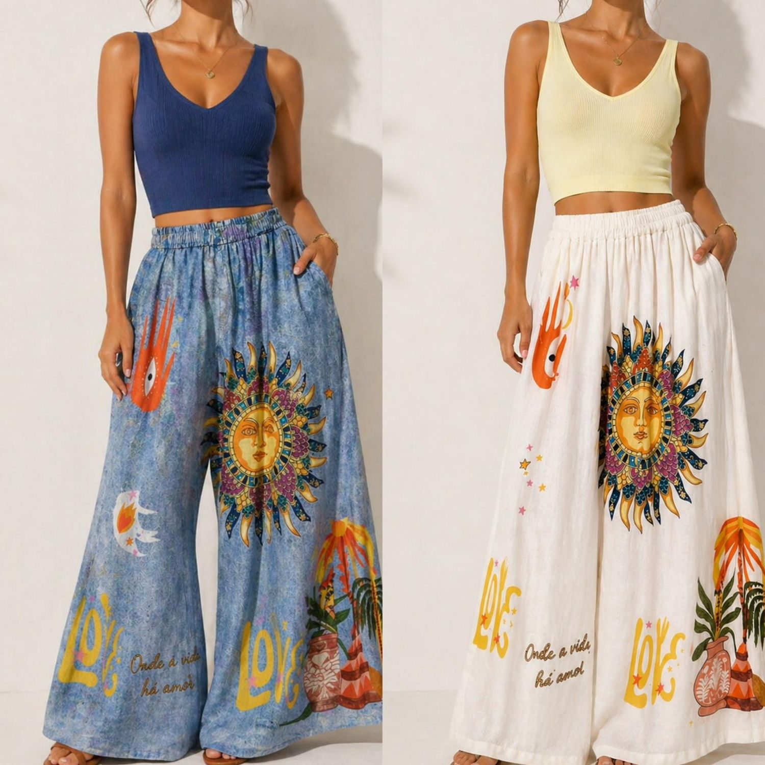 Palazzo Sol &amp; Love Pants one size