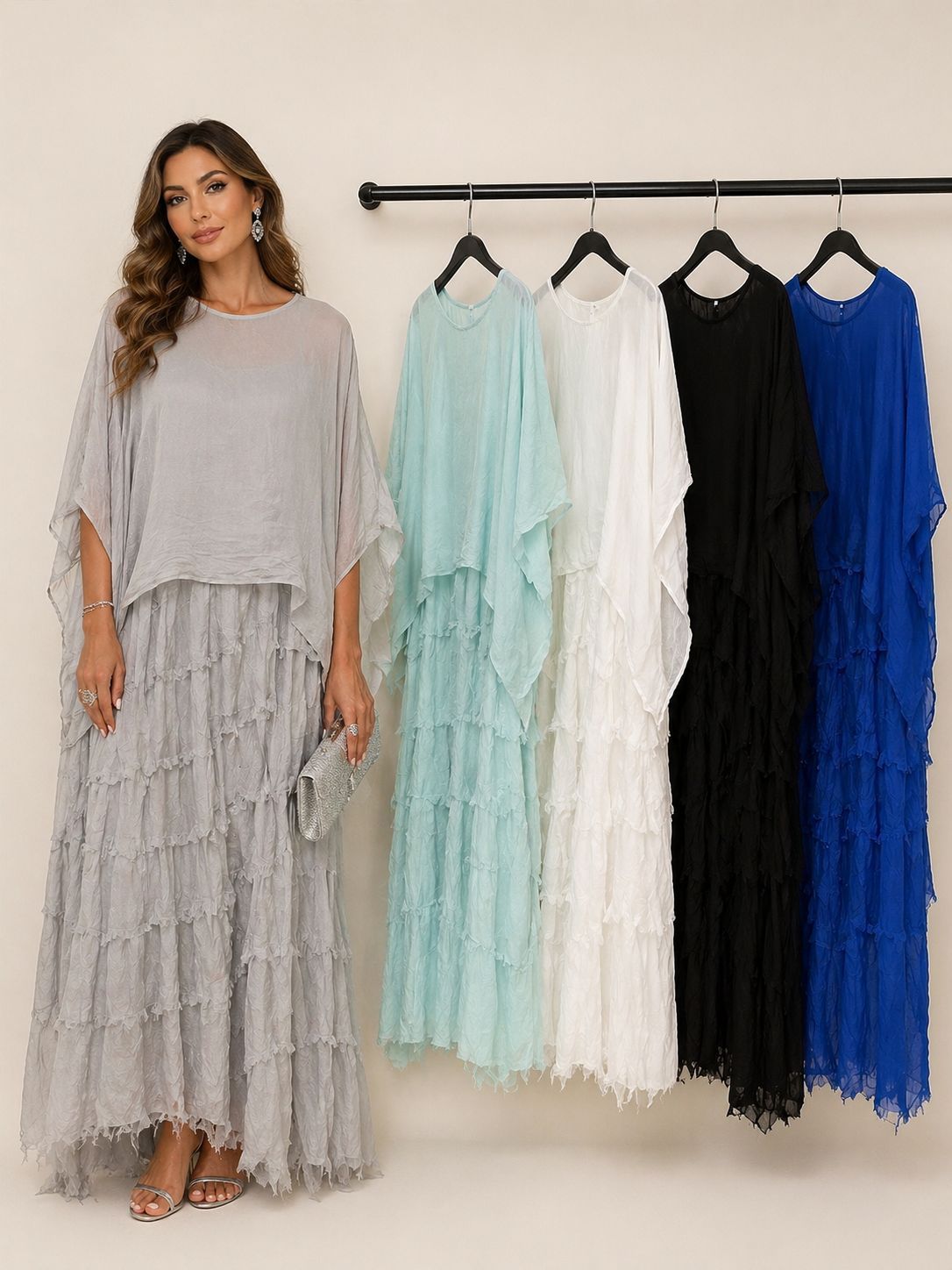 Silk Maxi Dress one size