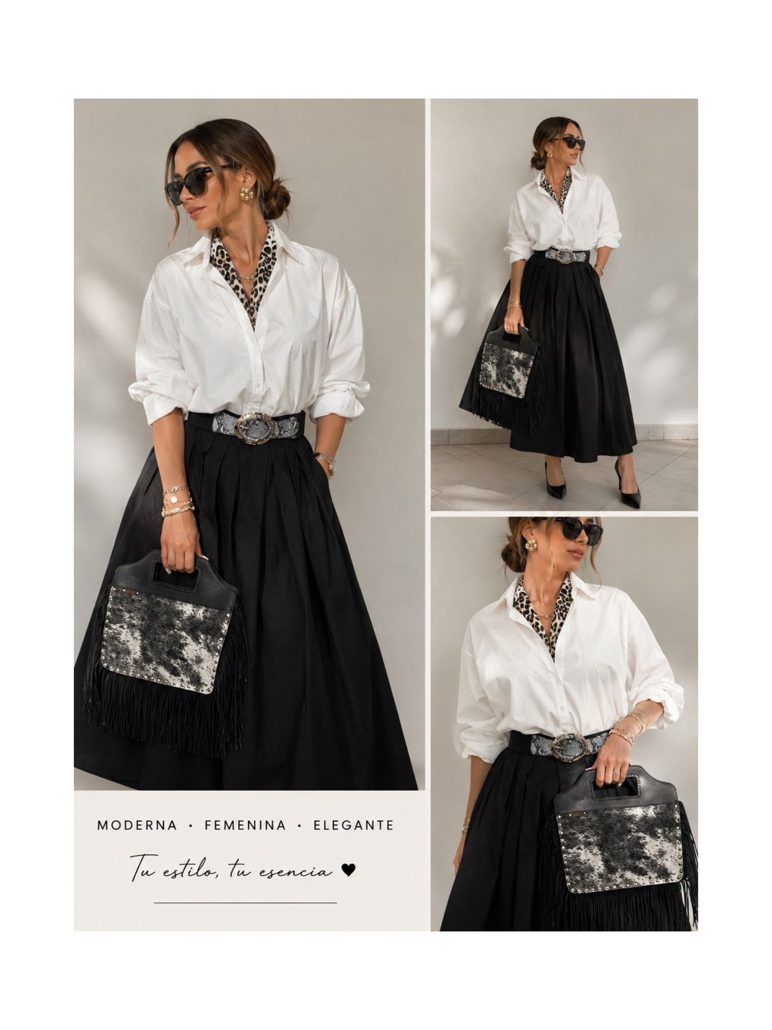 Classic Flow Midi Skirt