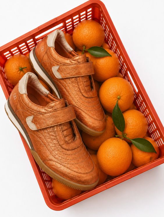 Copper Shine Leather Sneaker
