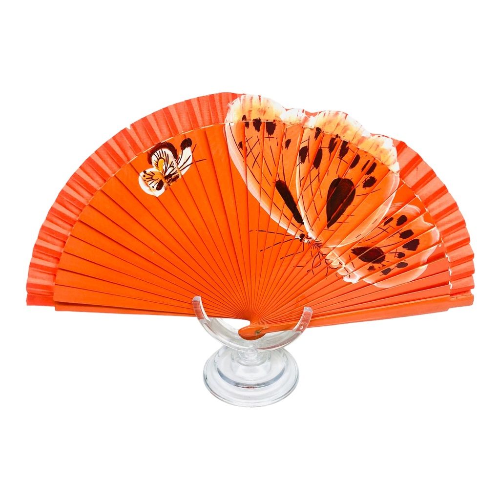 Butterfly Hand Fans orange