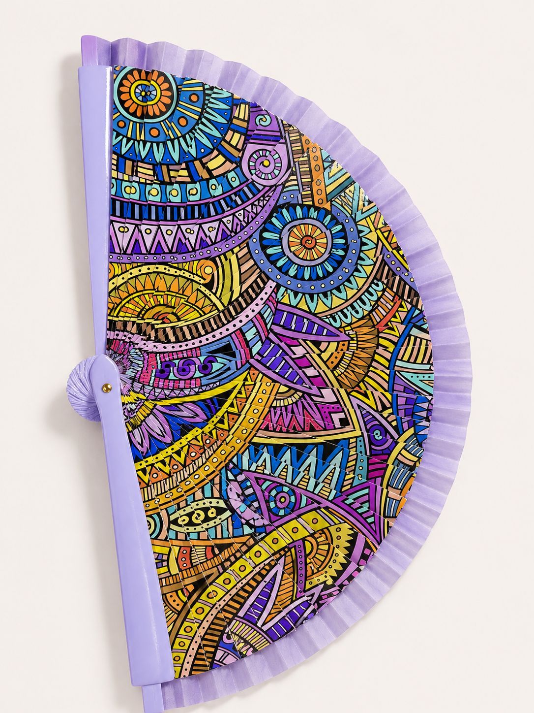 wood hand fan 9"