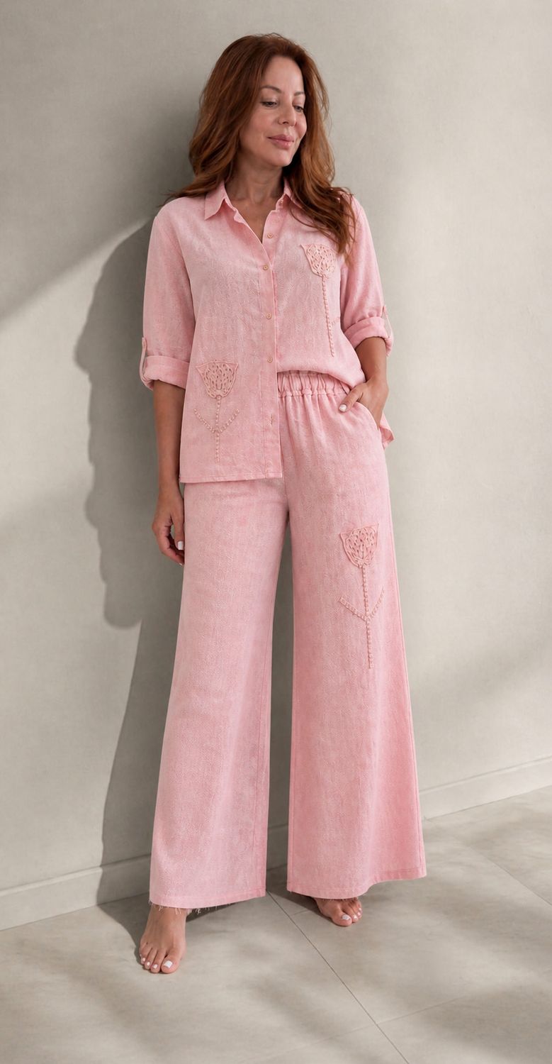 Linen Bloom Set (One Size), Color: Pink