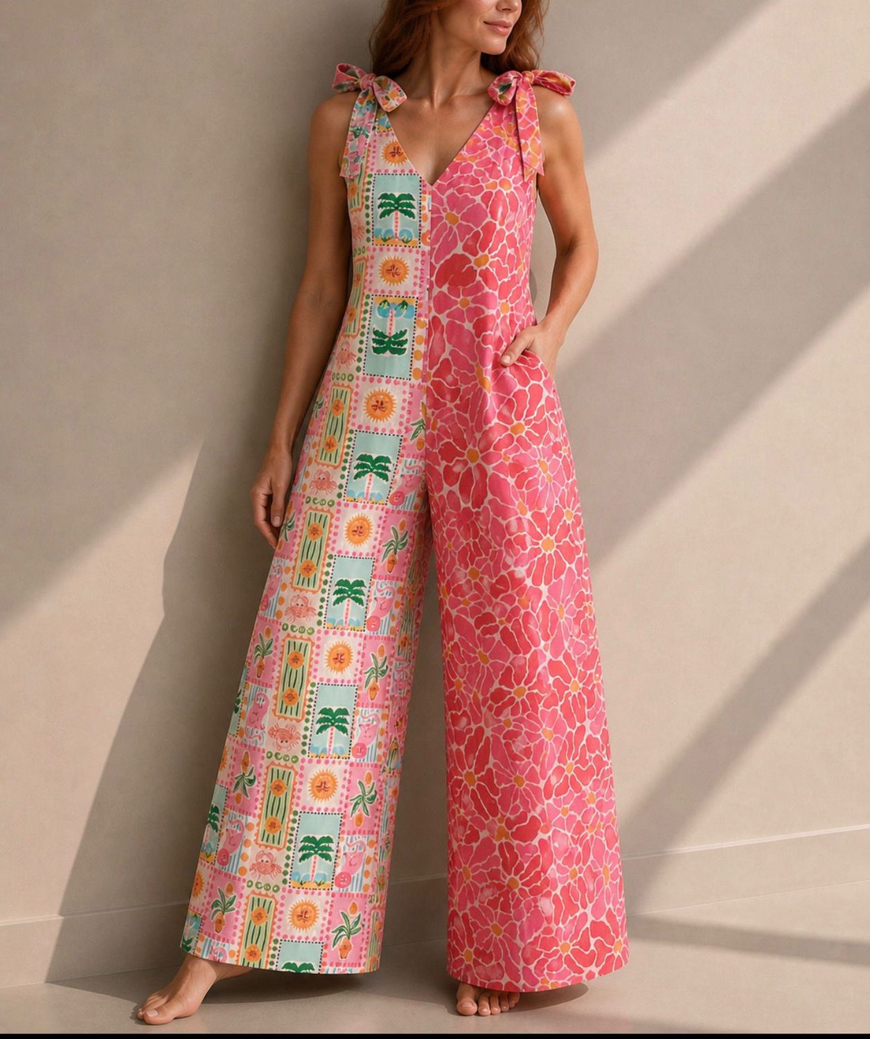 sunset mix jumpsuit