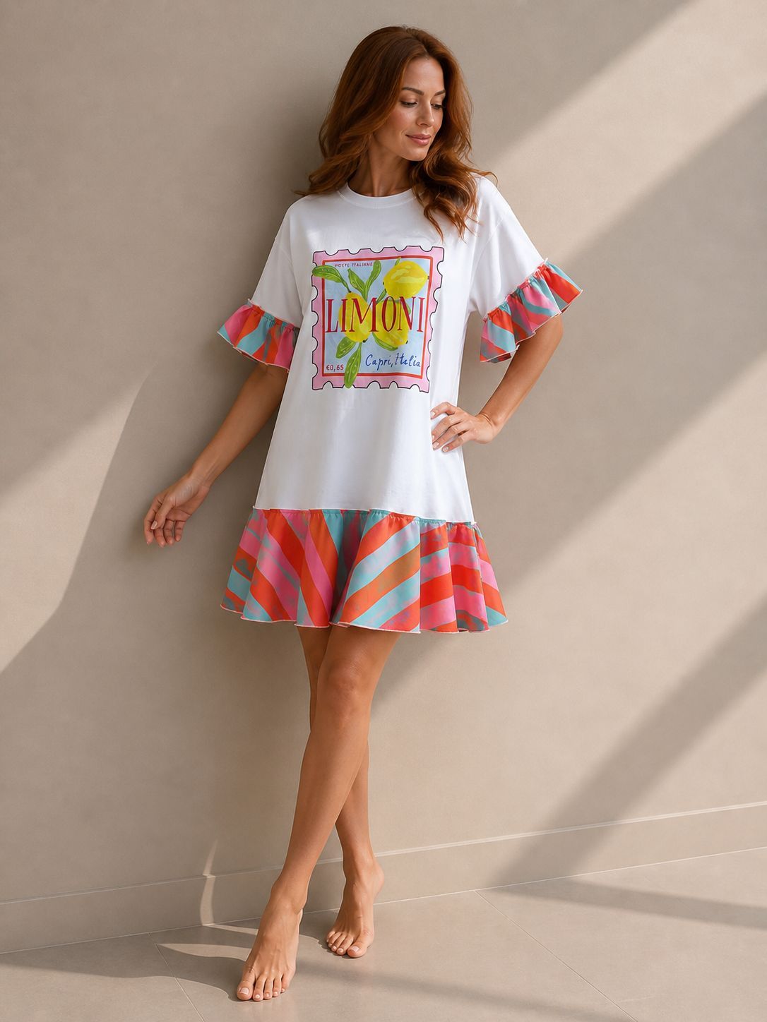 Lemon Stamp Dress