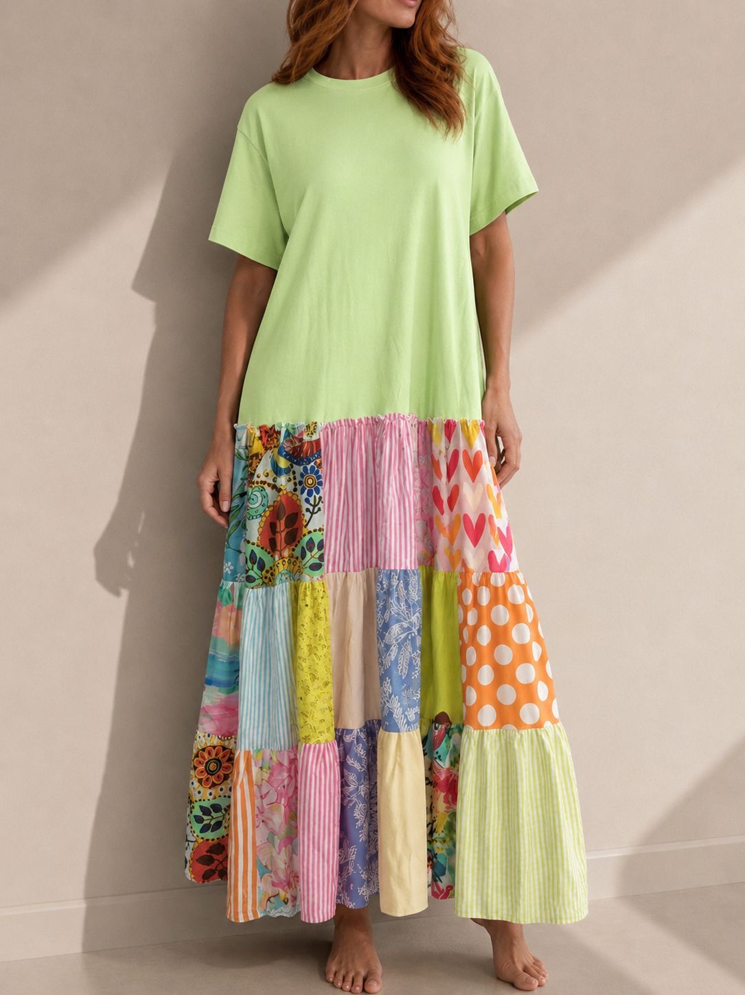 Sunshine Patchwork Maxi Dress
