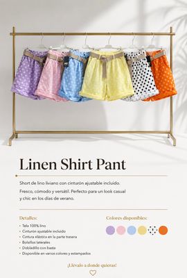 Linen polkadot pant one size