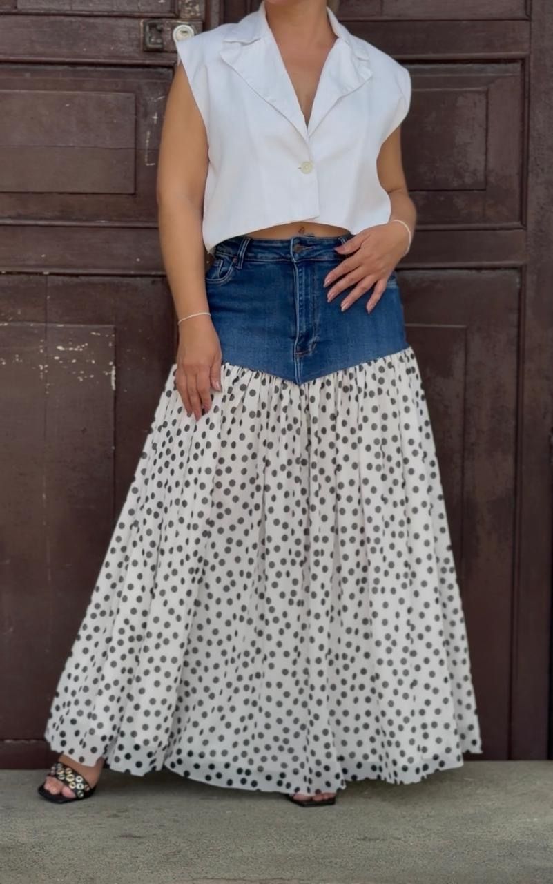 Polkadot  skirt by Liliana Esquivia Pre order