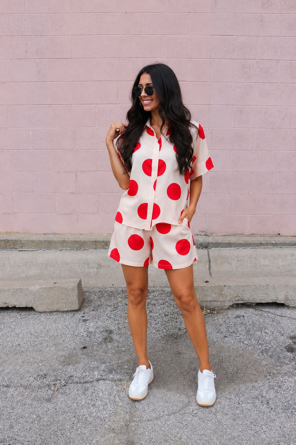 Polka dot matching set 