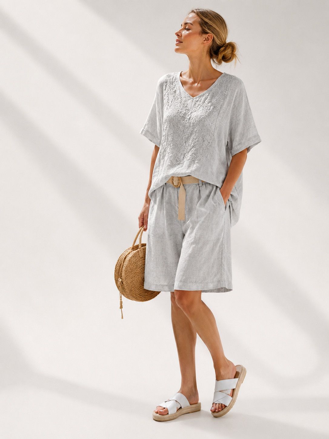 Santorini Breeze Linen Set
