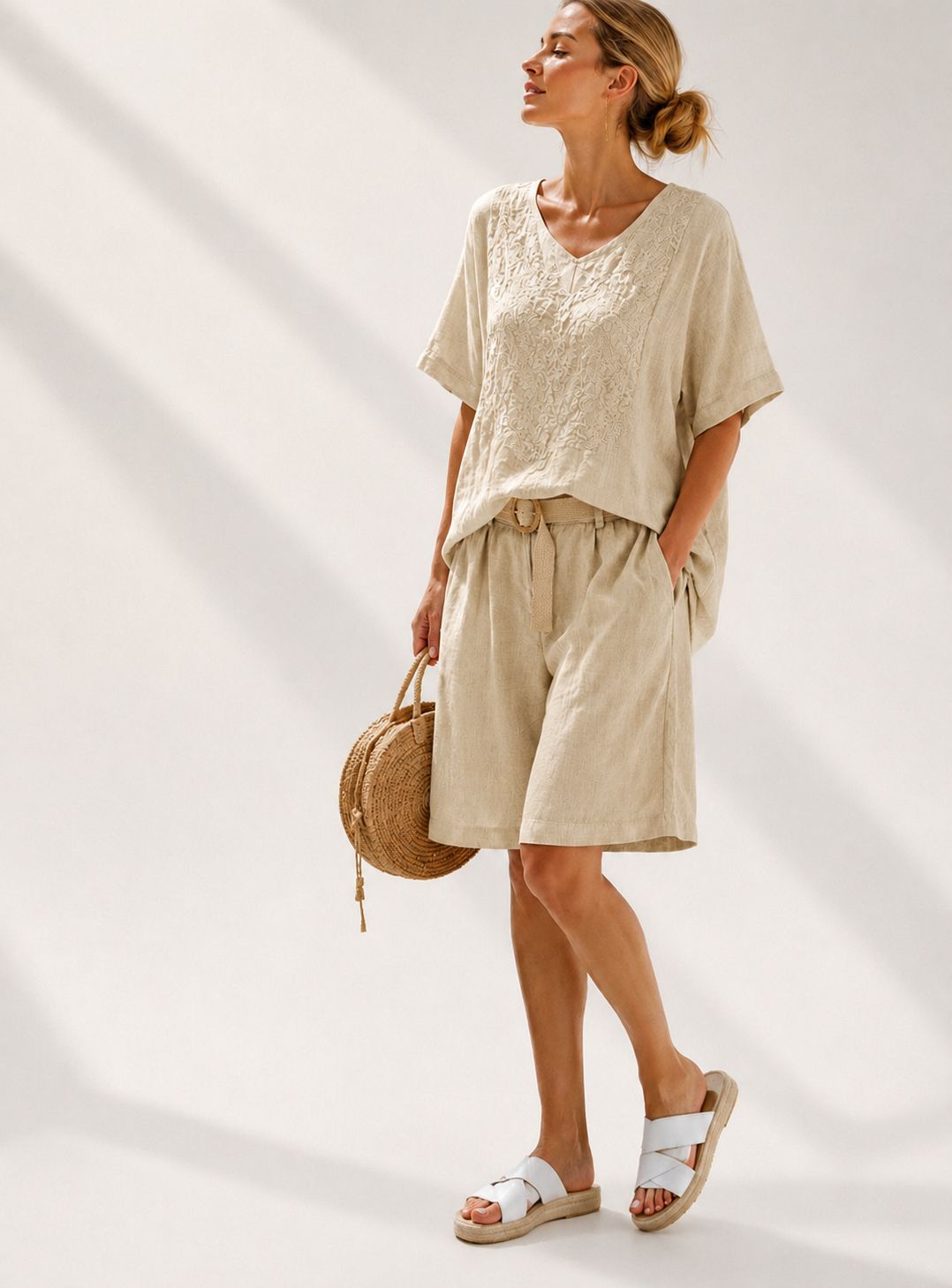 Santorini Breeze Linen Set