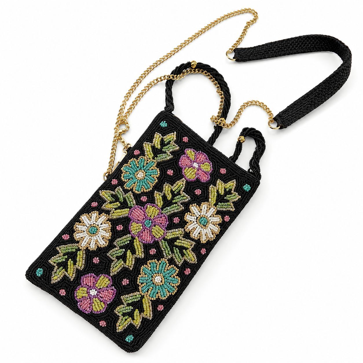 Midnight Garden Beaded Crossbody