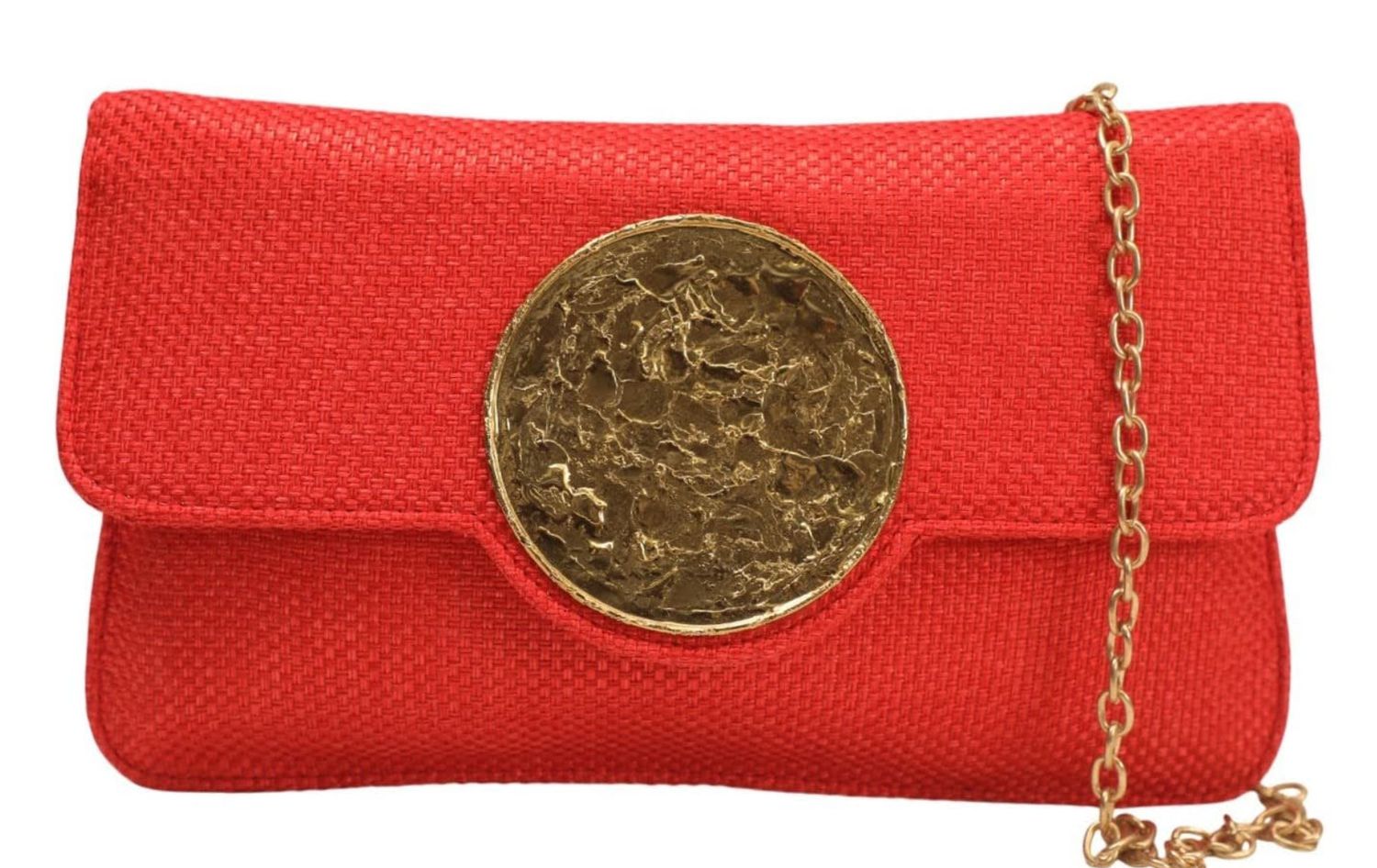 Coral  Luxe Clutch