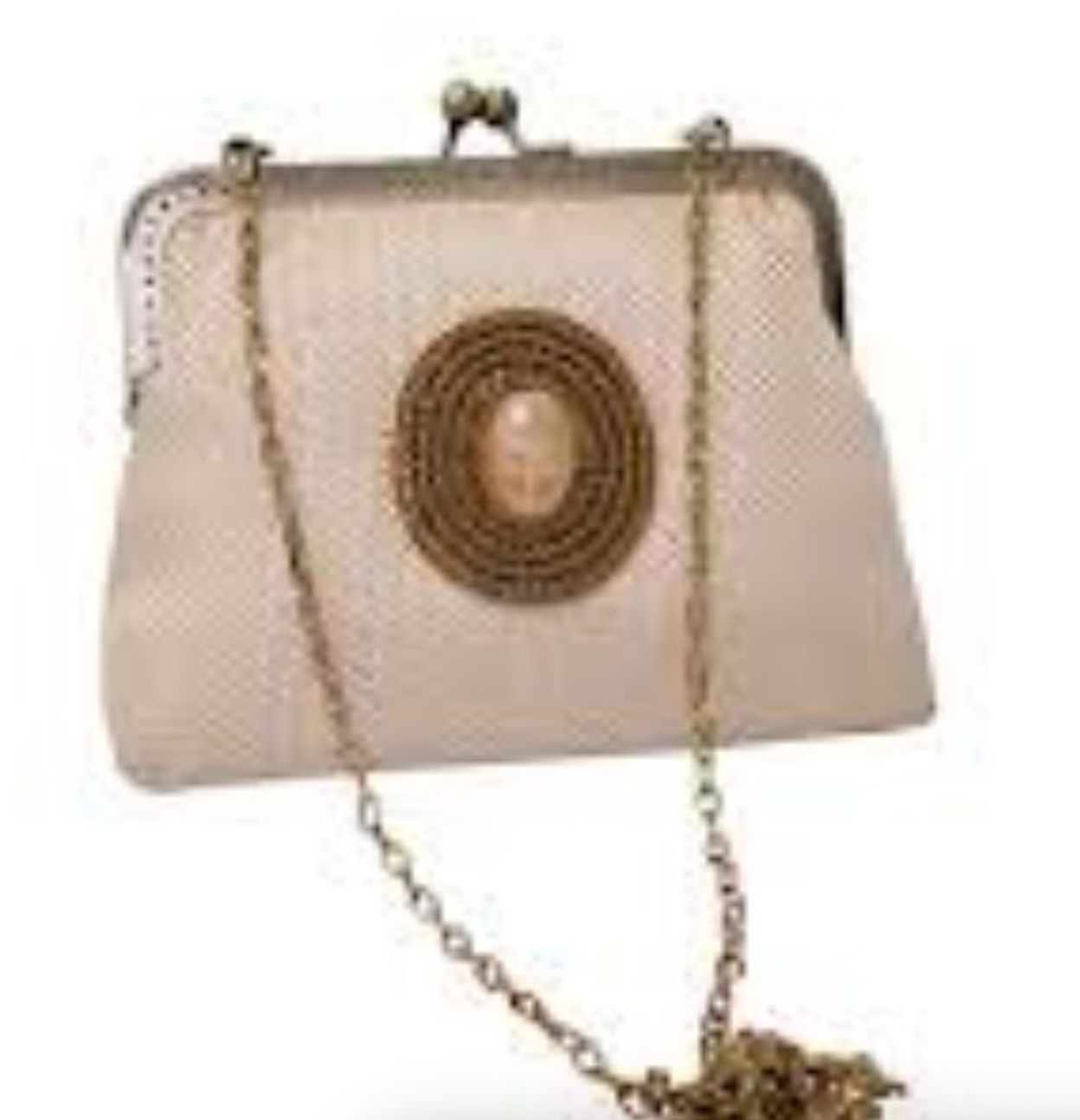 Desert Pearl Frame Clutch