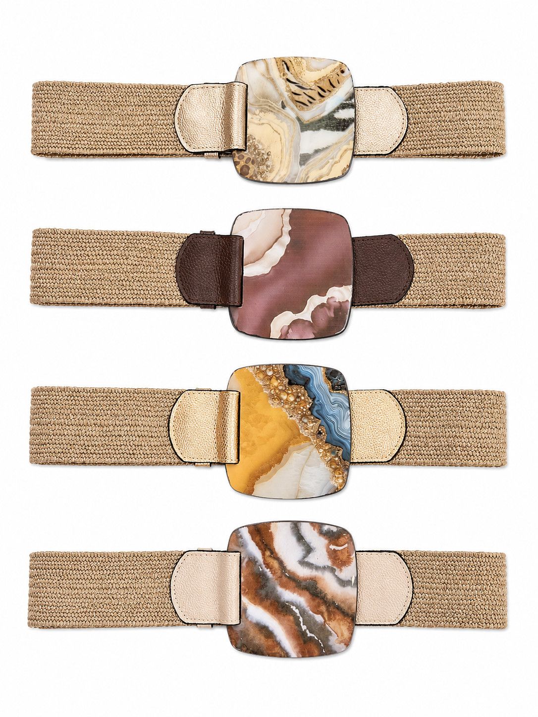 Marble Buckle Stretch Belt s/m