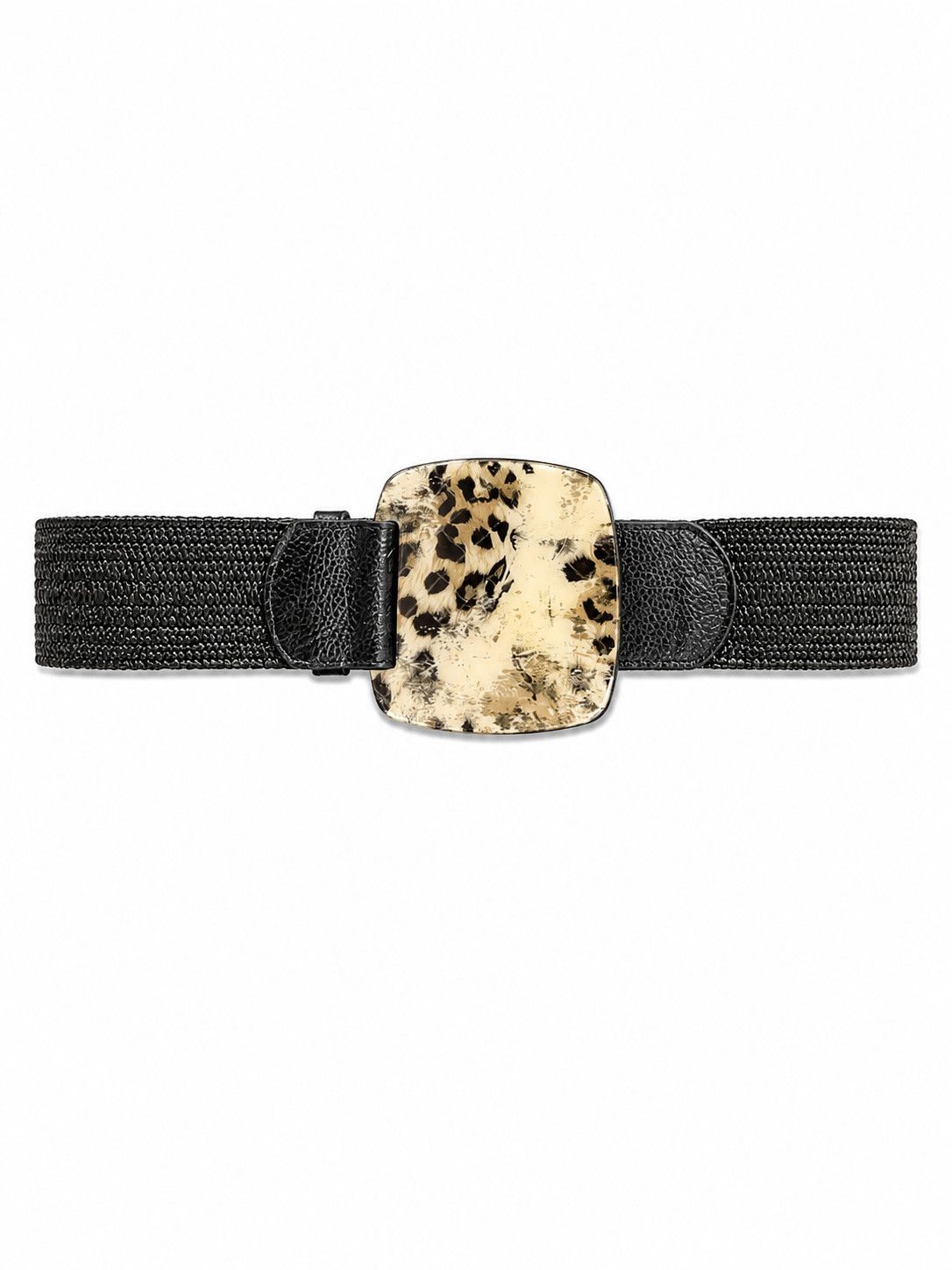 Leopard Accent Stretch Belt