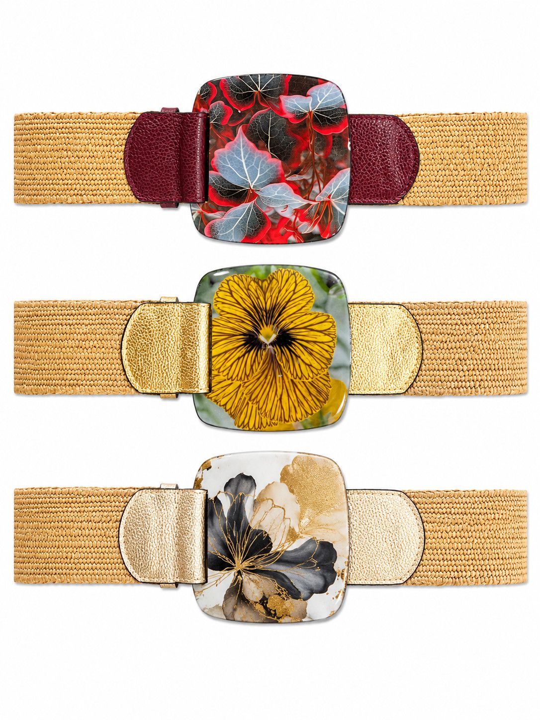Floral Art Stretch Belt