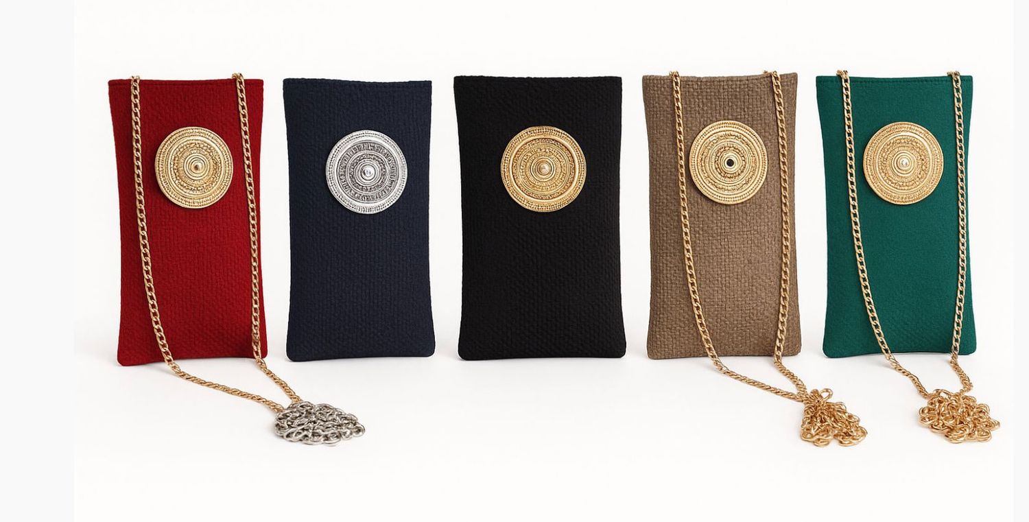Elegant woven phone crossbody