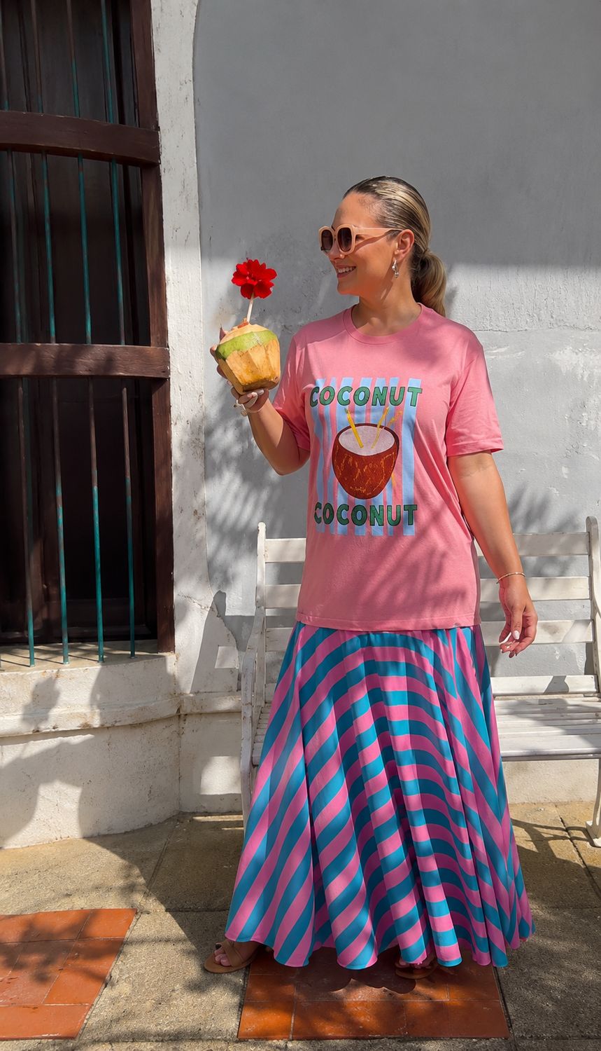 Coconut Stripe Dress Liliana Esquivia