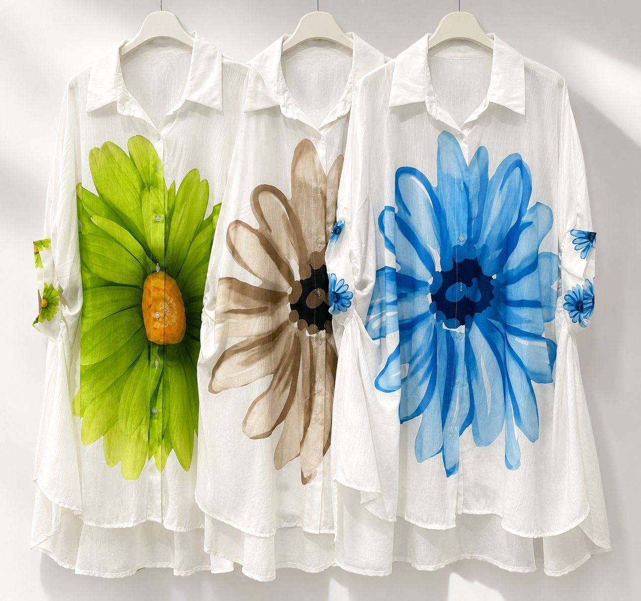 Big Flower Tunic Dress One size