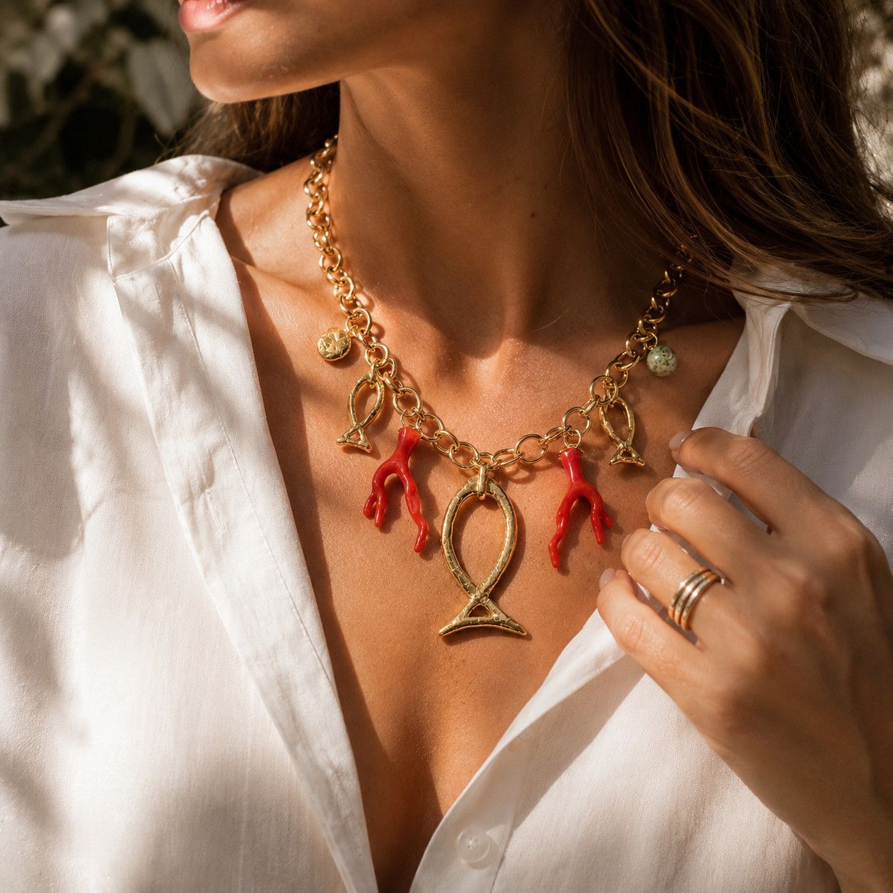 4 Soles Coral Reef Charm Necklace