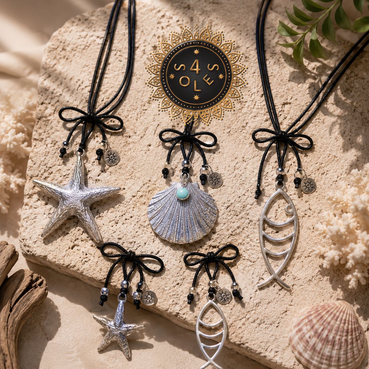 4 Soles Sea Charm Choker