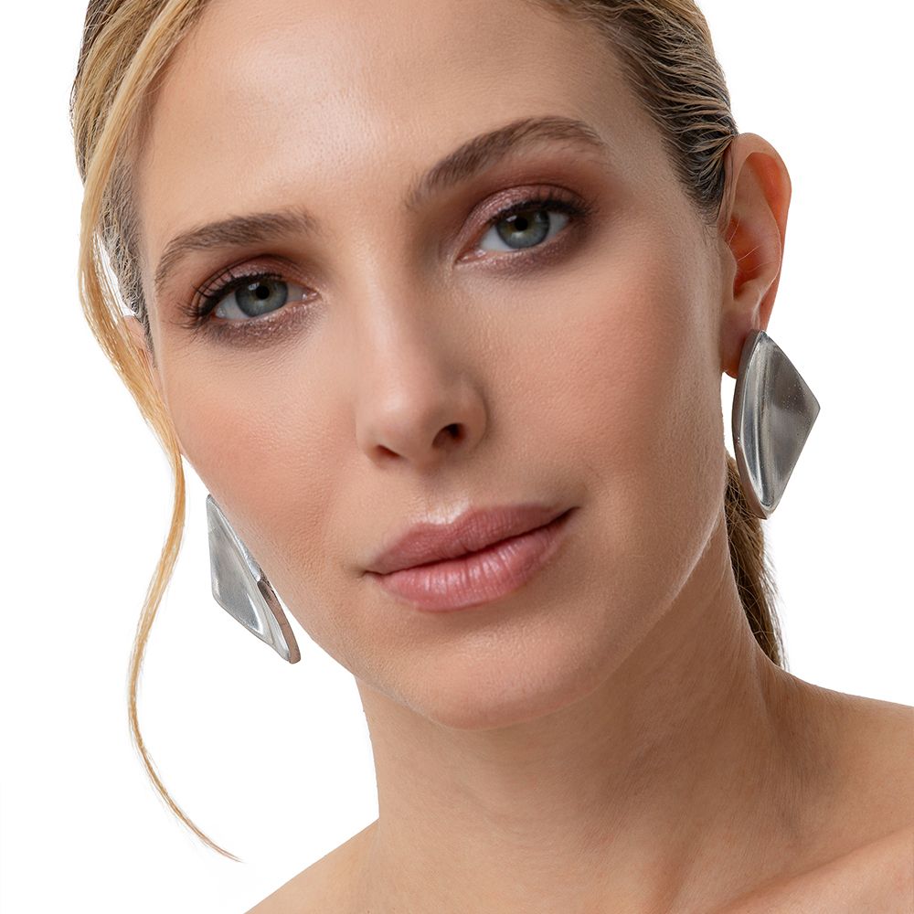 al17433 BOUCLES LOSANGES CREUX