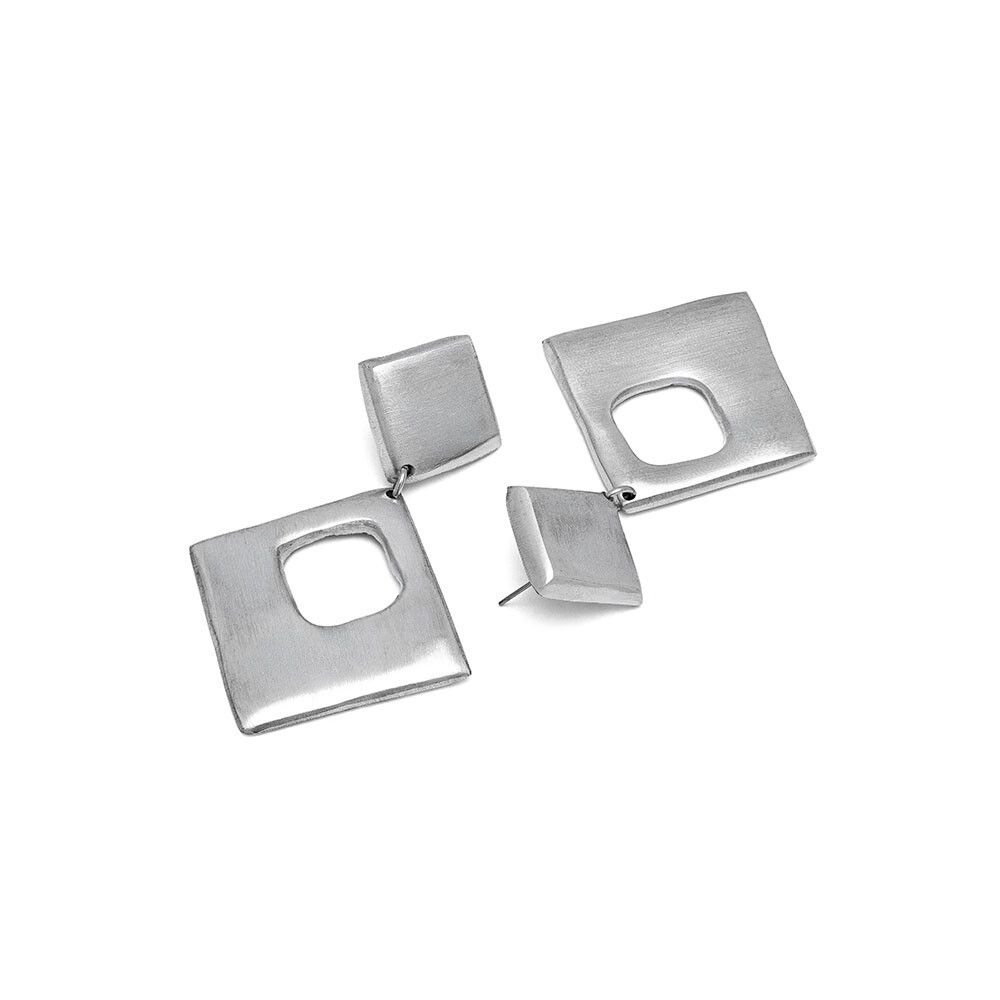 AL17447 BOUCLES PETIT GRANDE LOSANGE A TROU