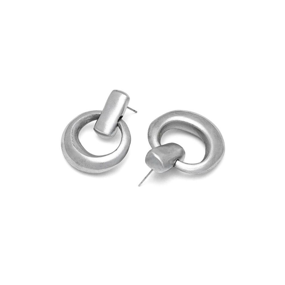 al17443 BOUCLES OVALE ET ROUNDE A TROU BOMBE