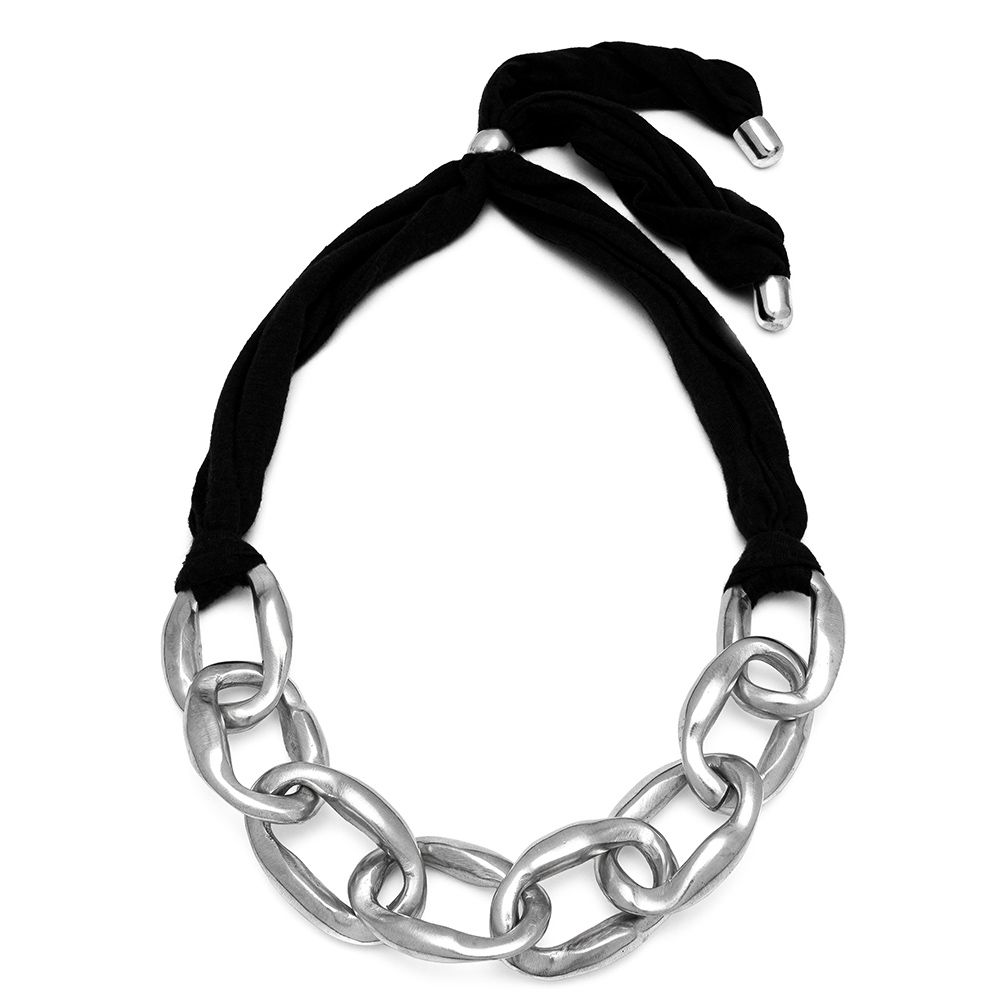 al10017COLLIER CHAIN EPE NOIRE