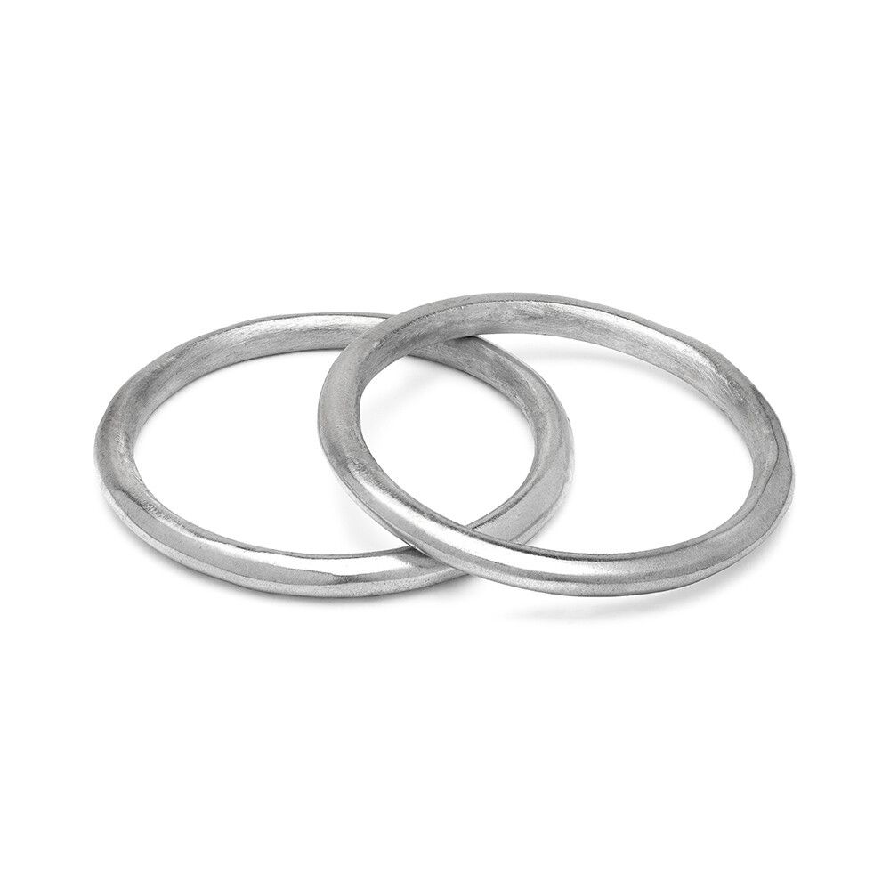 BRACELET RIGIDE 1 CM 2 PIECES