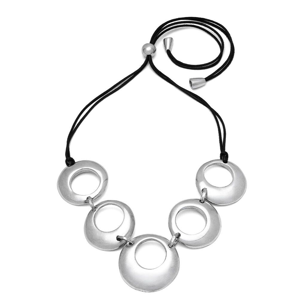 al02256COLLIER 5 RONDE A TROU BOMBE