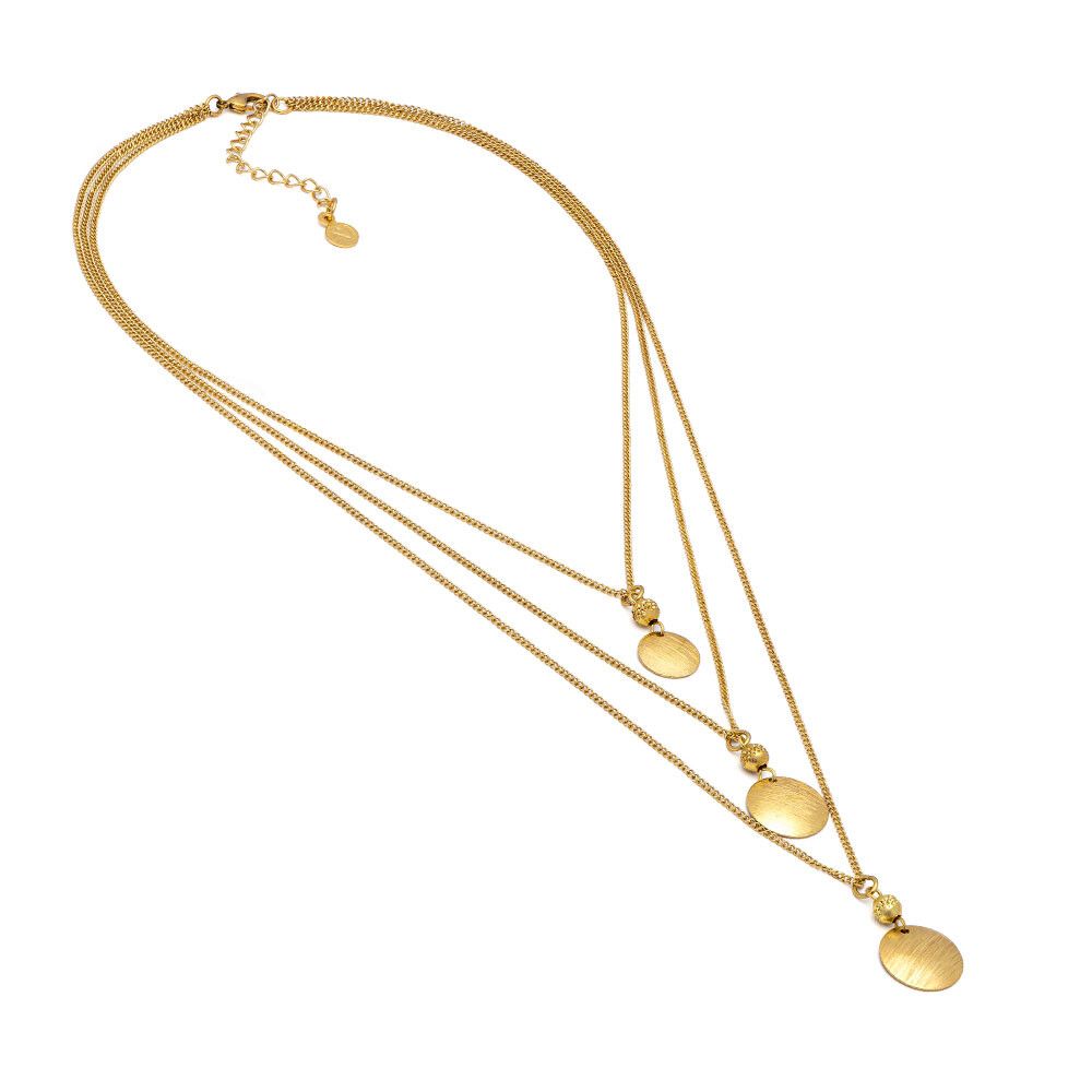 dd04068COLLANA TRE CATENE TONDI DD04068