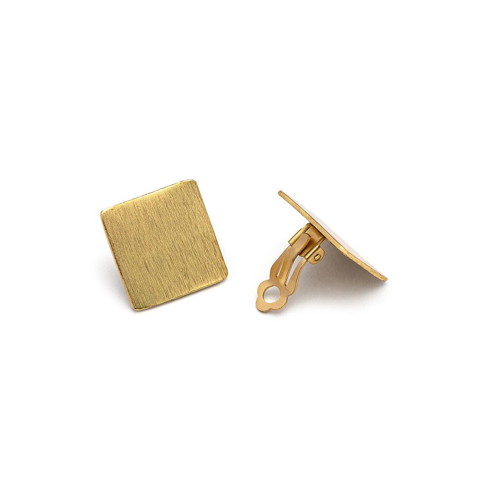 dd16184 ORECCHINI QUADRATO LISCIO CLIP