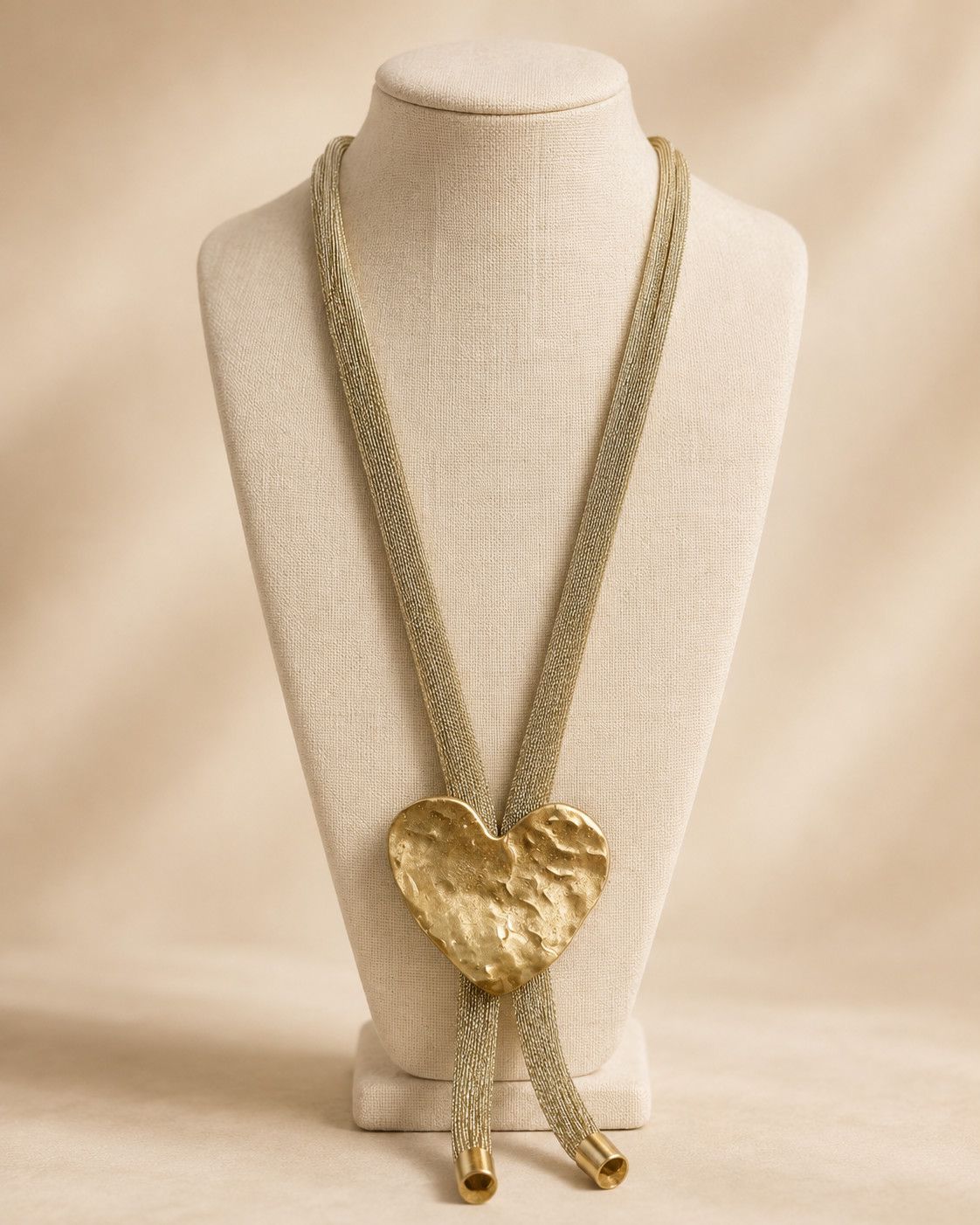 Gold Heart Lariat