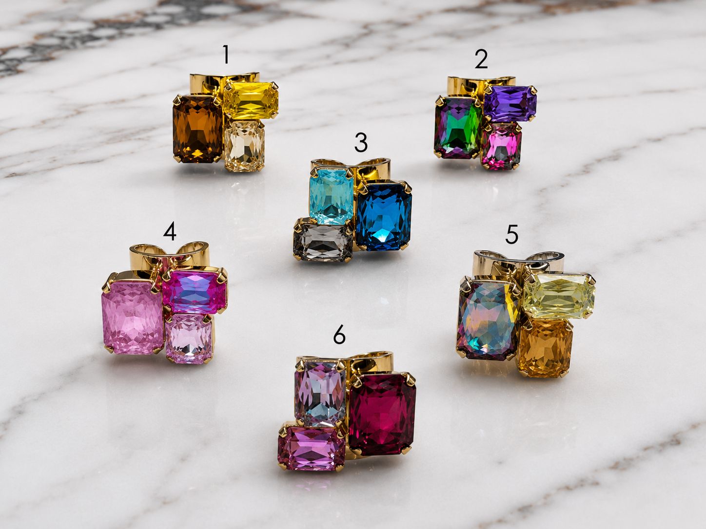 Prismatic Emerald-Cut Cluster Ring