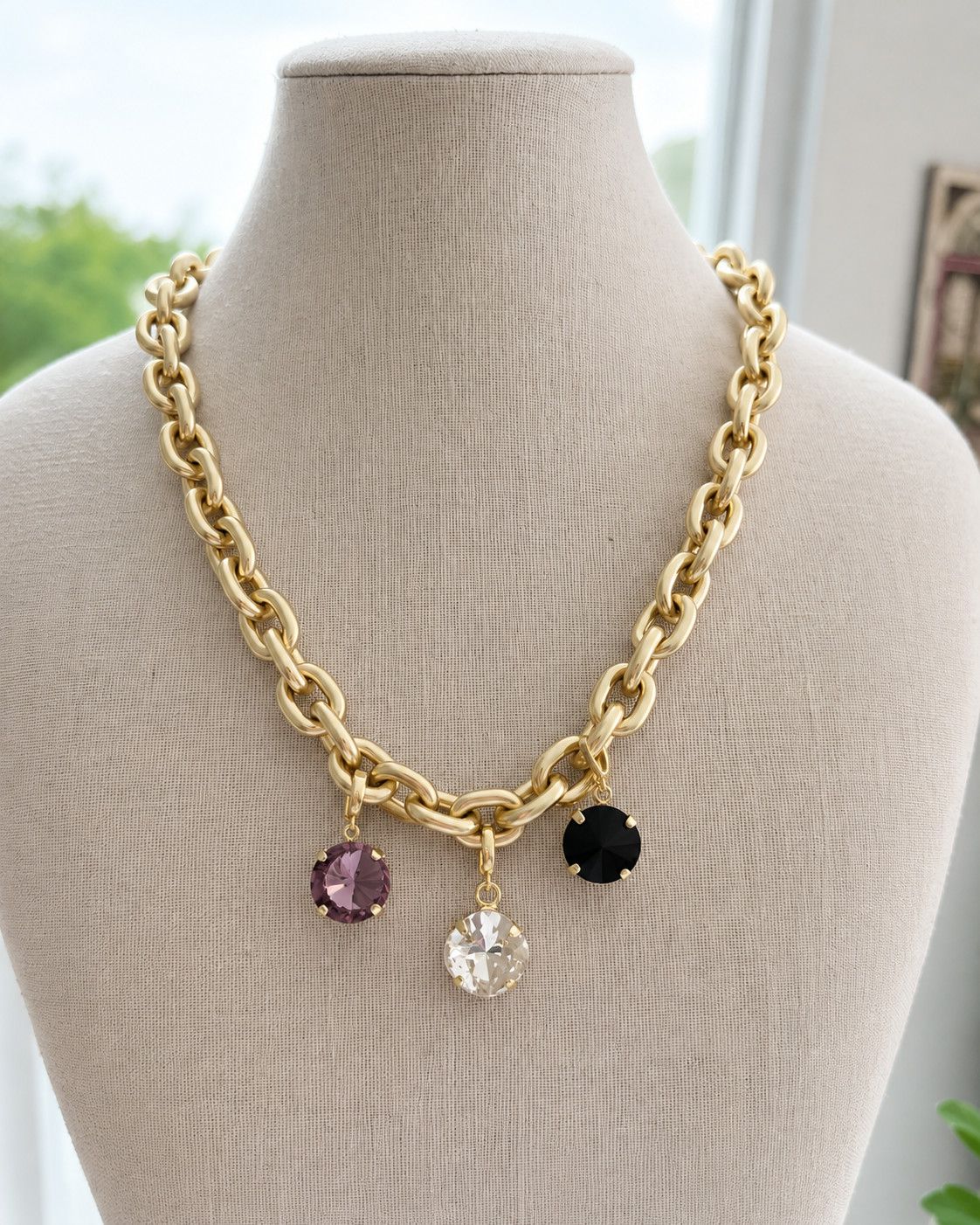 3  Crystal Magnetic Necklace