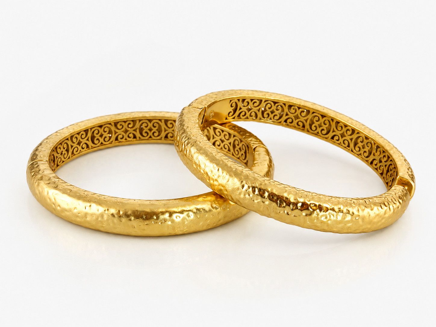 Hammered Gold Bangle Each