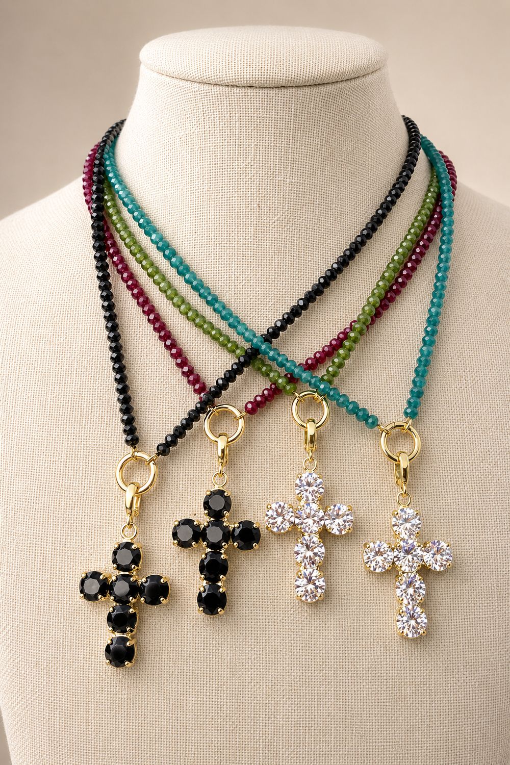Crystal Cross Necklace 16" Crystal Cross Necklace 16"