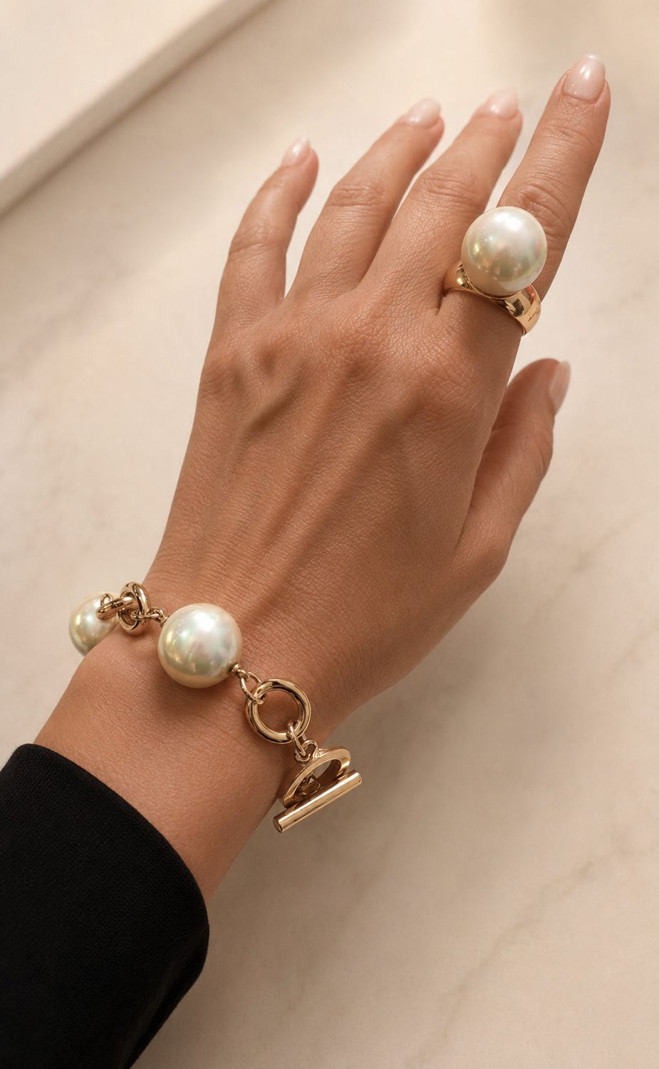 Rosé Pearl Link Set