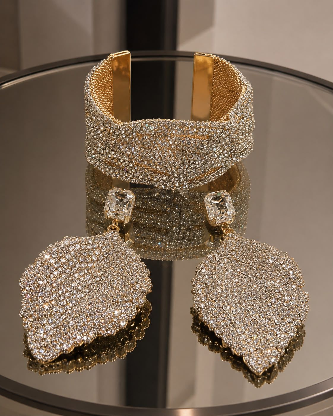 Crystals Glam Bracelets &amp; Earrings