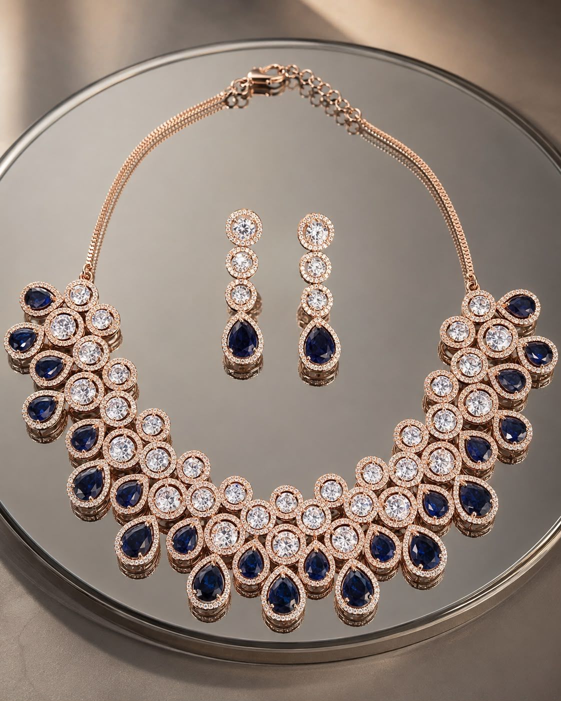 Sapphire Crystal Statement Set