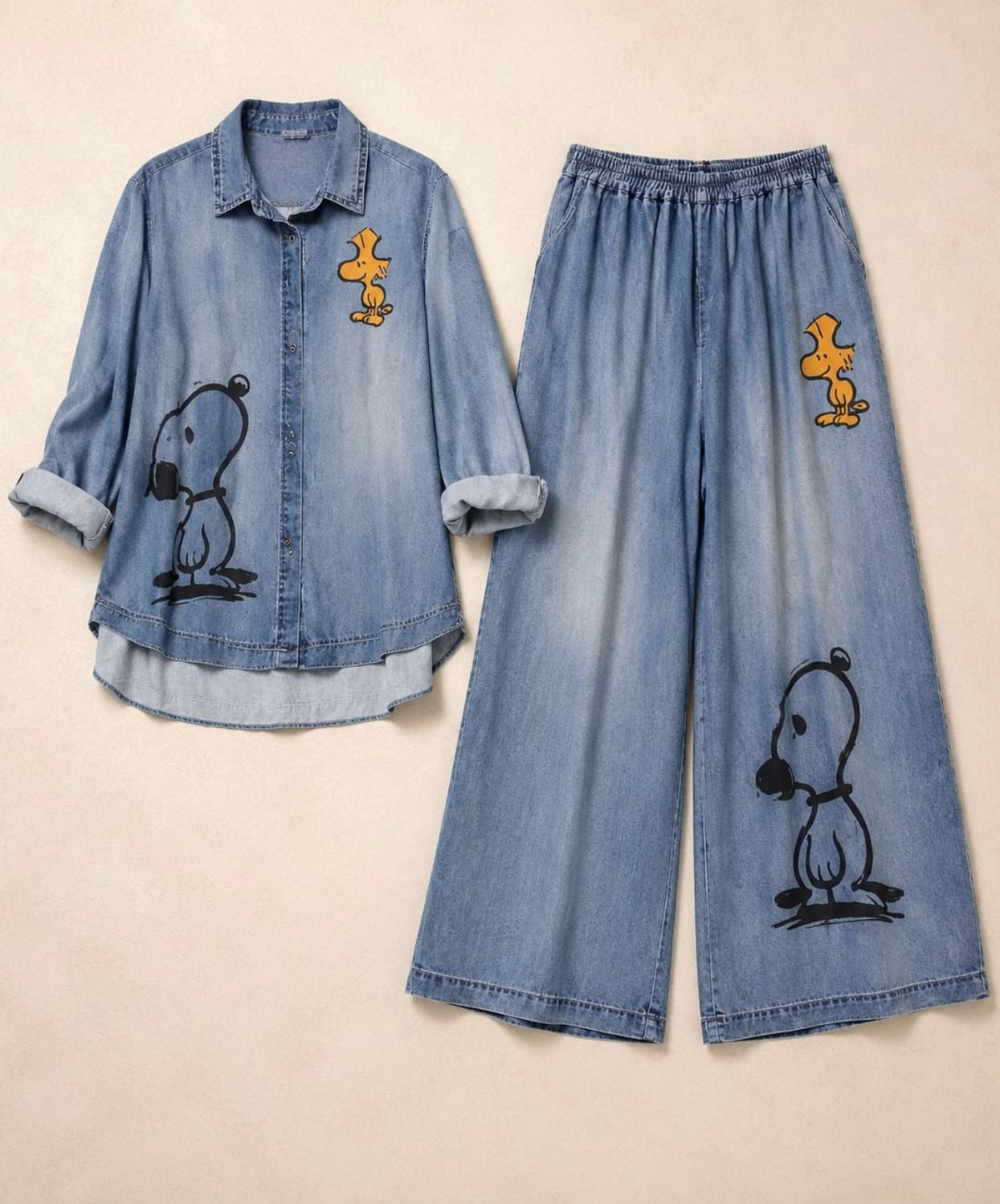 Snoopy Tencel Palazzo Set one size