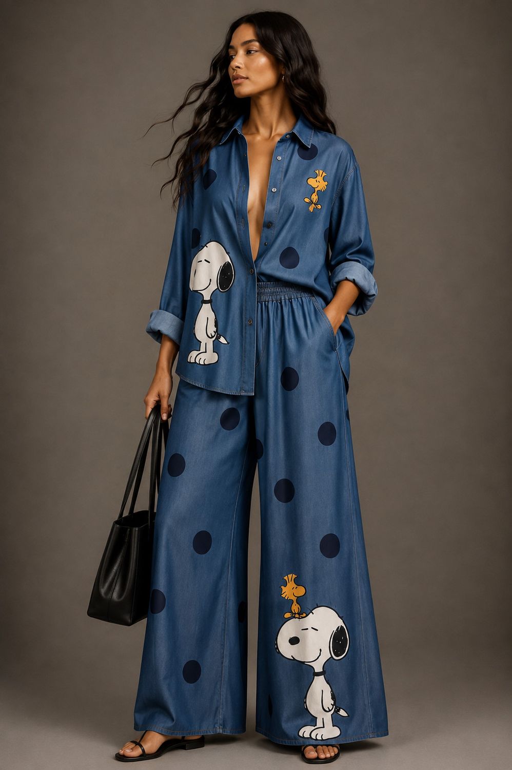 Snoopy Tencel Palazzo Set