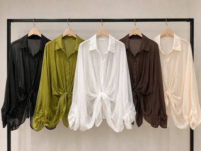 Tencel Silk Tie-Front Blouse One size