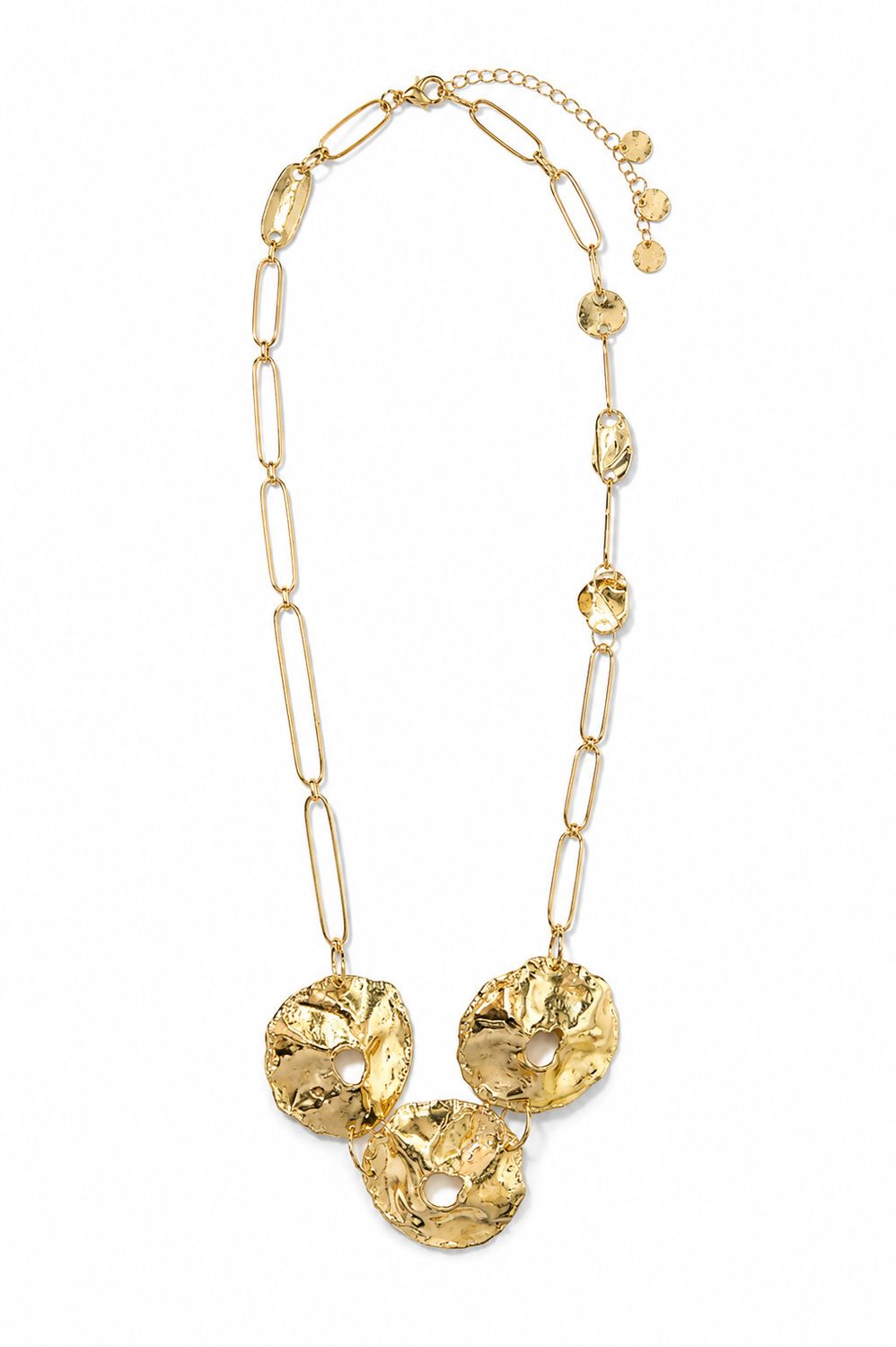 40” Hammered Medallion Necklace/ Belt