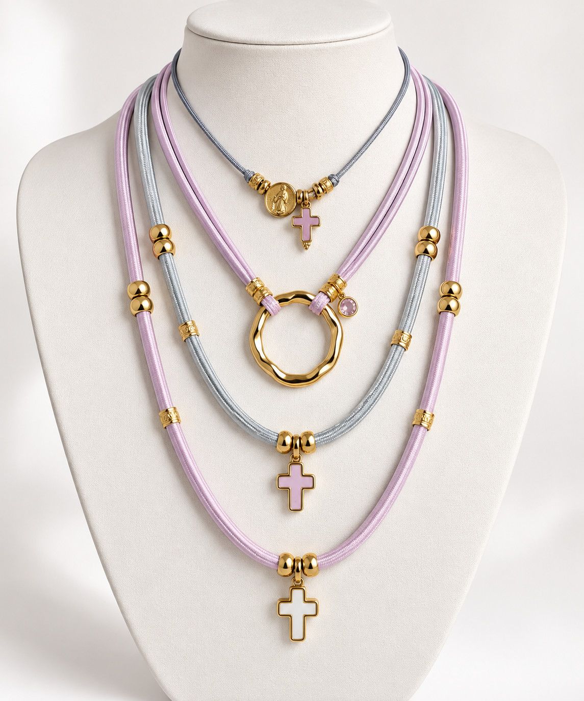 Spanish Layering Necklace Set – 4 Pieces