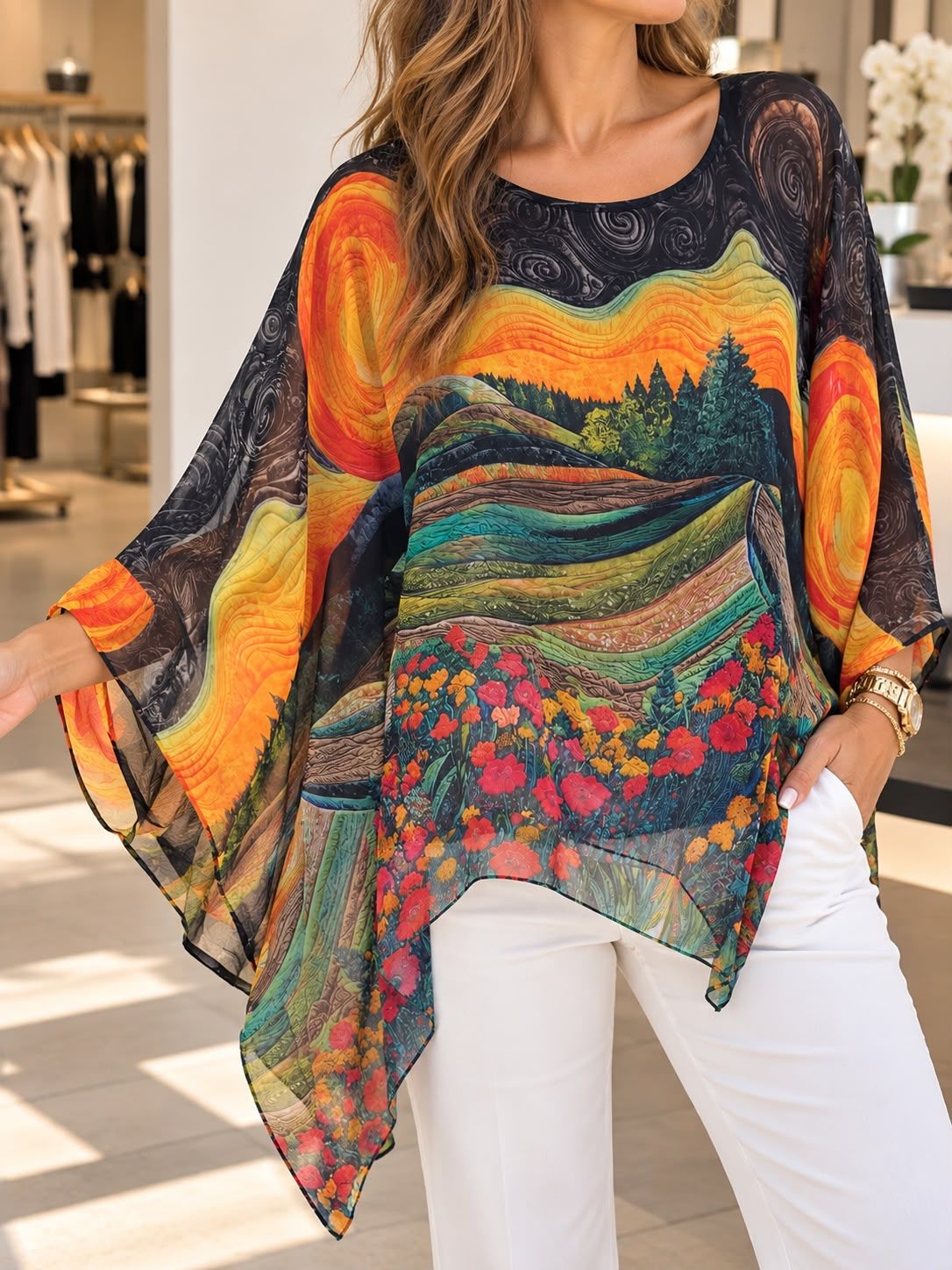 Under The Tuscan Sun Silk Tunic Under The Tuscan Sun Silk Tunic