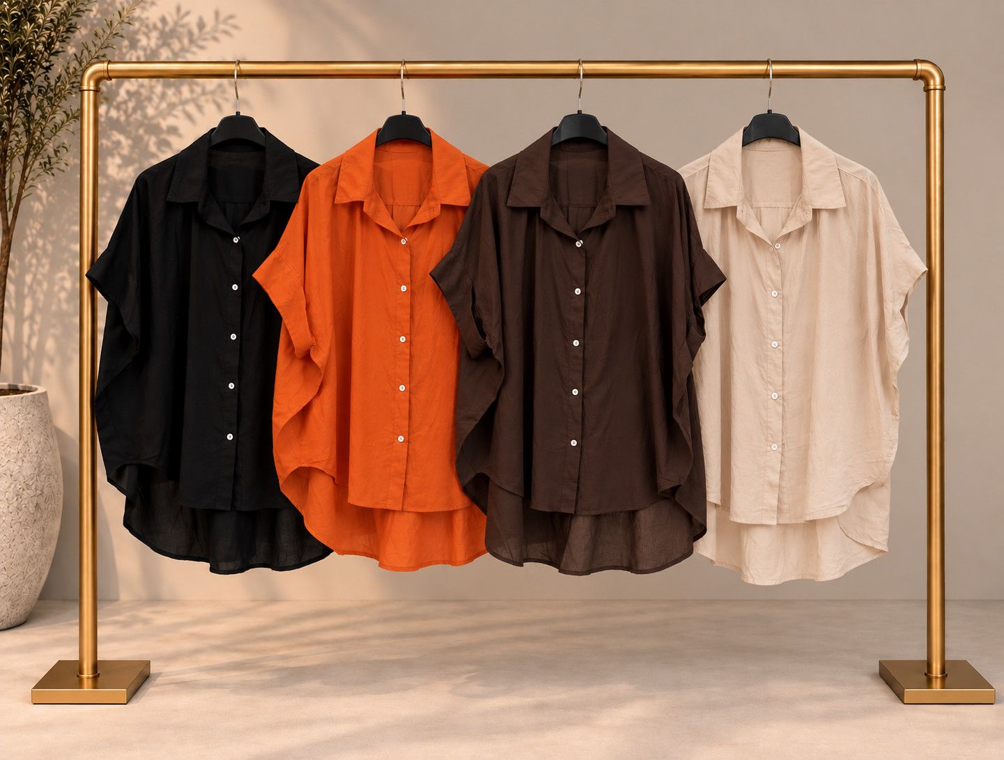 Oversized Hi-Low Cottin Shirt